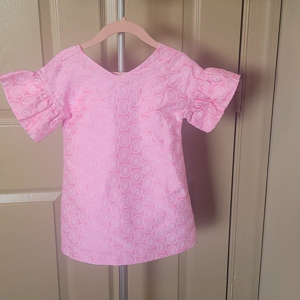 Janie and Jack floral Ruffle Sleeve Jacquard dress